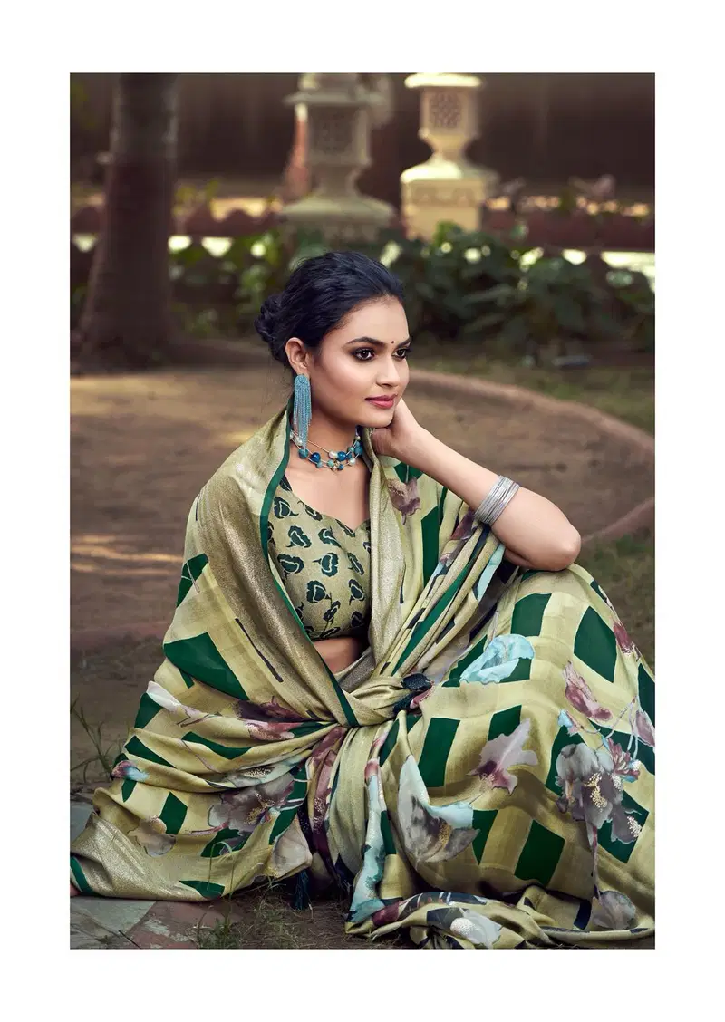 Saroj Vol 2 By Kashvi Moss Brasso Printed Designer Sarees Wholesale In India